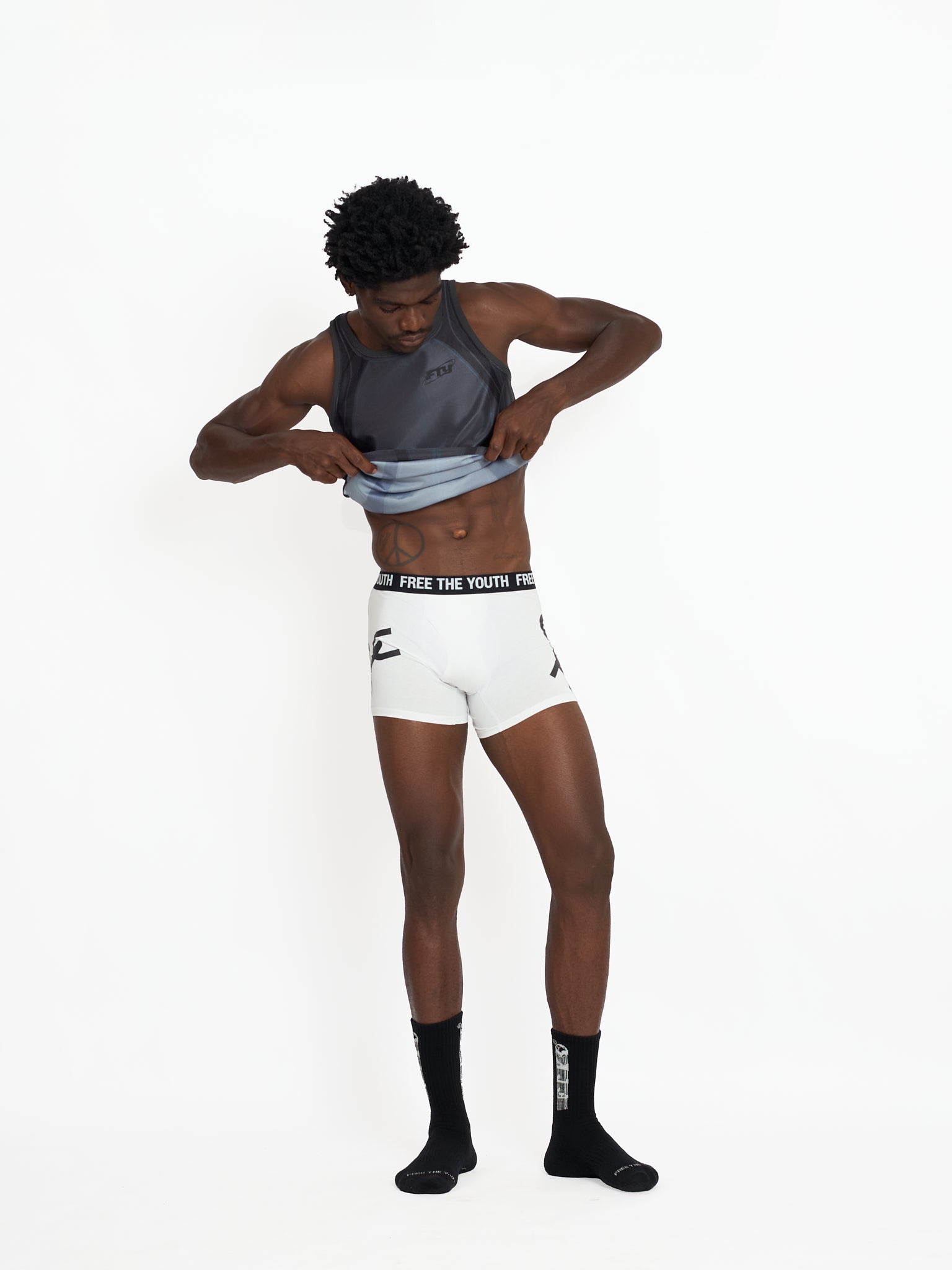 FTY TEAR CHAIN BOXERS - WHITE