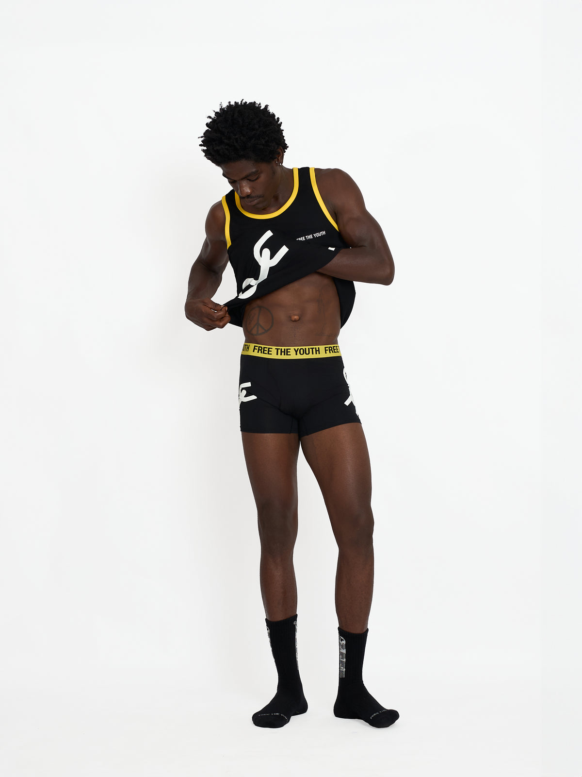 FTY TEAR CHAIN BOXERS - BLACK