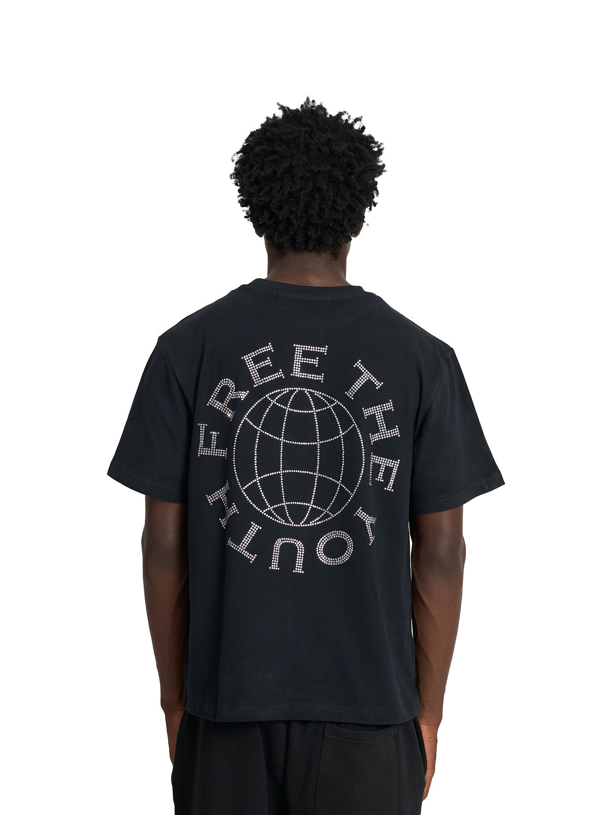 RHINESTONE LOGO T-SHIRT (BLACK)