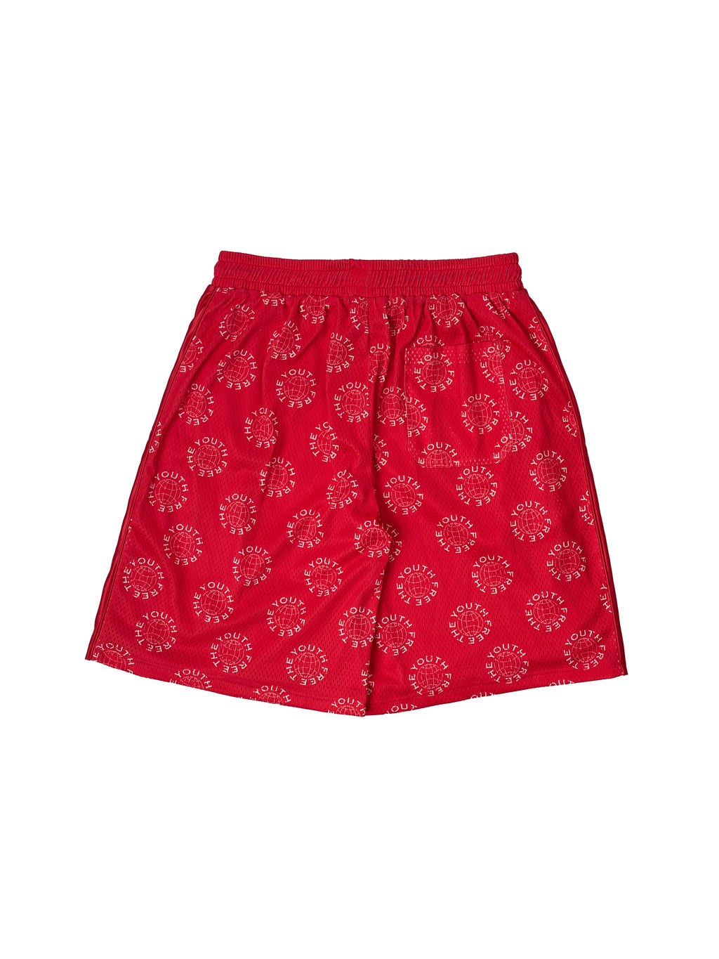 FTY MONOGRAM MESH SHORTS - RED