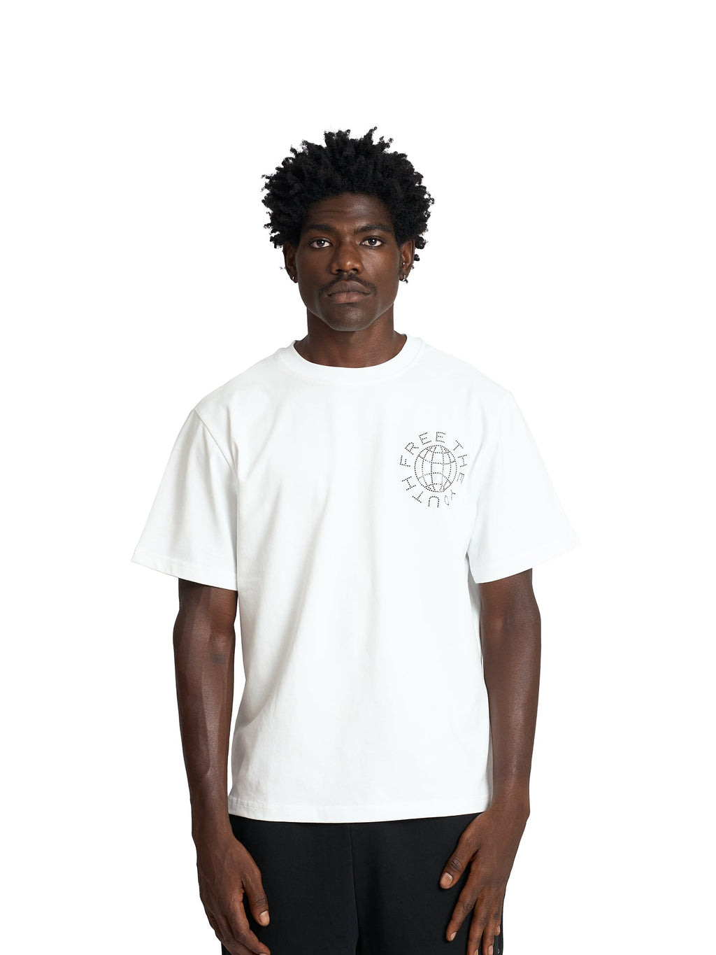 RHINESTONE LOGO T-SHIRT (WHITE)