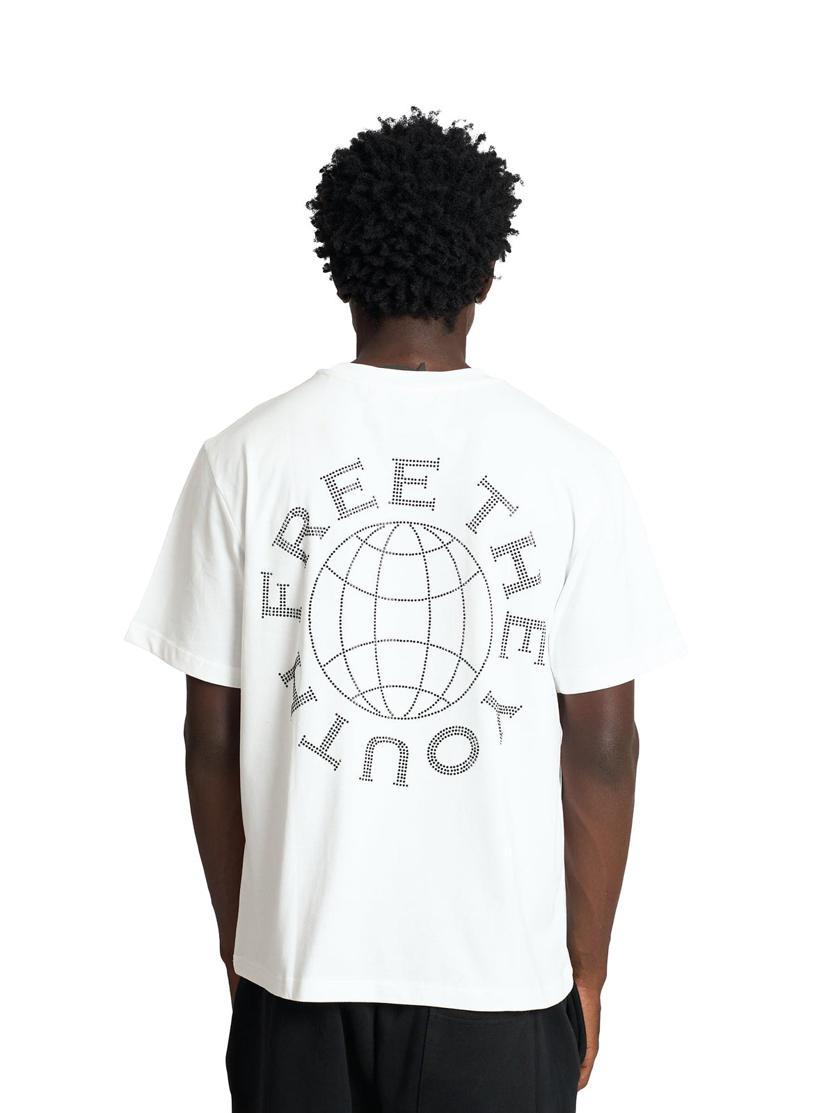 RHINESTONE LOGO T-SHIRT (WHITE)