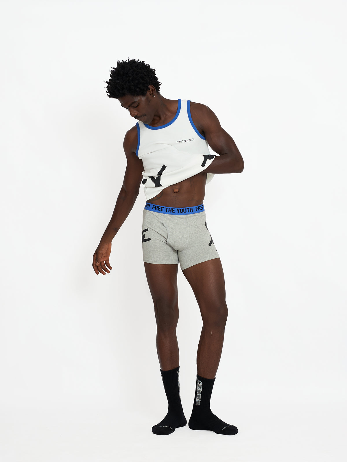FTY TEAR CHAIN BOXERS - GREY
